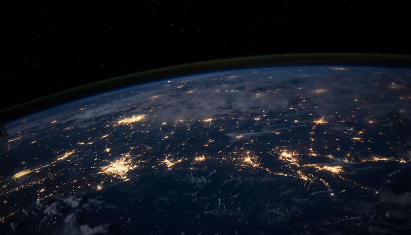 Futuristic digital technology visualization